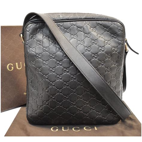 gucci black imprime messenger bag|guccissima small messenger bag new.